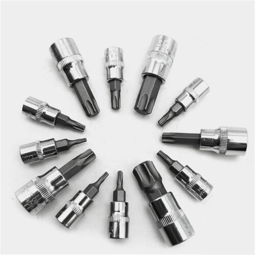 Conjunto de Soquetes Star Torx de 26 Unidades T8-T70 H2-H14, Soquetes CRV de 1/4 Polegadas, 3/8 Polegadas e Unidade de 1/2 Polegadas para Trabalho 2