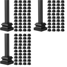 Iron Baluster Shoes Stair Flat Shoe for 1/2 Inch Square Scroll Basket Twist Knuckle Staircase Balusters 144pcs