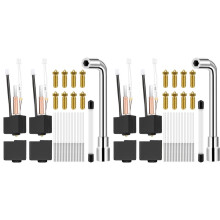 2X für für Kobra 3 Hotend-Kit, Hotend-Kit für 3D-Drucker mit 0,4 mm Messingdüsen, Düsenschlüssel, Reinigungsnadeln