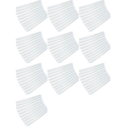 200pcs Plastic 30-Hole Loose Leaf Binders Ring Combs 85 Sheets Capacity for DIY Notebook Album Transparent