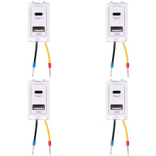 4X Nieuwe USB Type-C Dual Port Power Module 220V-Aansluiting 5V 2.1A Telefoonlaadmodule Transformator Oplaadstroomadapter