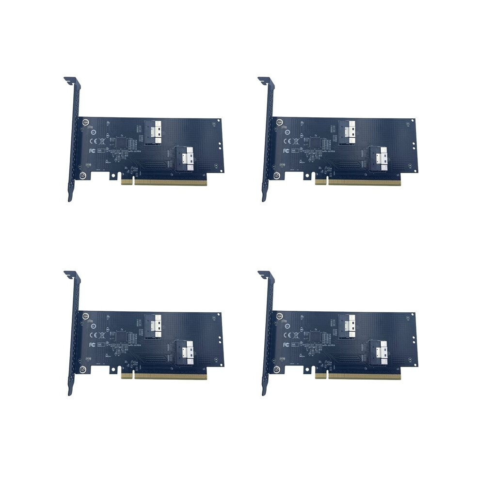4X 2Port Pcie 4.0 16X To Slimsas Sff-8654 Adapter Card Card External Expansion Card Sff-8654-8I Sff8654 6031190557863