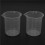 Kitchen Lab Graduated Beaker Clear Plastic Measuring Cup Thicken with Cap Measuring Jug 200mL 20pcs 7