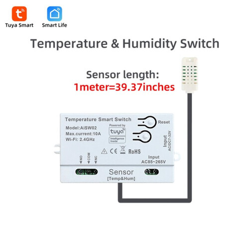 2X Tuya Temperature Humidity  Sensor WiFi Temperature Humidity  Sensor with Temperature and Humidity Probe 2