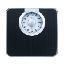 Mechanical Bathroom Scale with Precision Dial Reading, Durable Cold Rolled Steel Body, Black for Home Gym