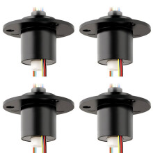 4X Hole 5mm Through Bore Slip Ring 6CH 2A Collector Ring Joint Conductive Slipring Unlimited Rotary Connector
