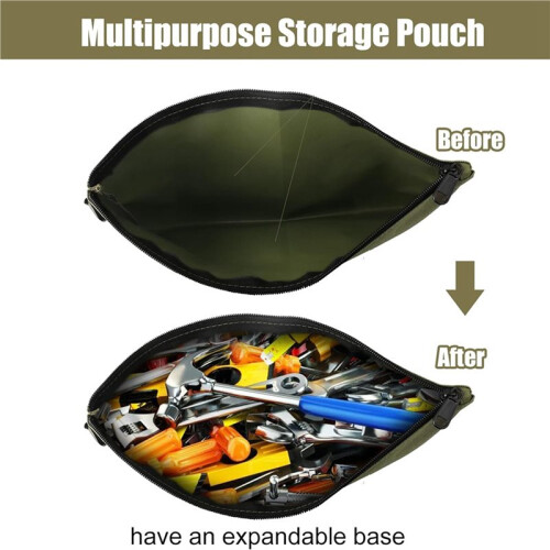 Pacote com 12 Bolsas para Ferramentas, Bolsa Pequena para Ferramentas de 12 Polegadas com Mosquetão, Bolsa Organizadora de Armazenamento Multiuso com 2