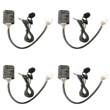 4X for RAV4 AUX Adapter Handsfree Disc Box Harness with Microphone Connection Module