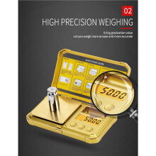2X Digital Jewelry Scale 200g 0.01g Pocket Scales with 50g Calibration Weight Scale for Professional Weighing