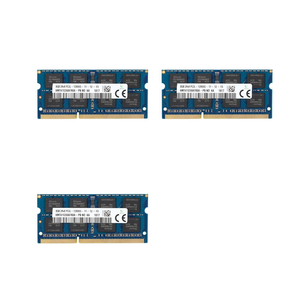 3X DDR3L 8GB 1600MHz 1.35V PC3L Laptop Ram Memory,Support Dual Channel Double-Sided 16 Chips-image-OPC-PSSQKRX-NEW