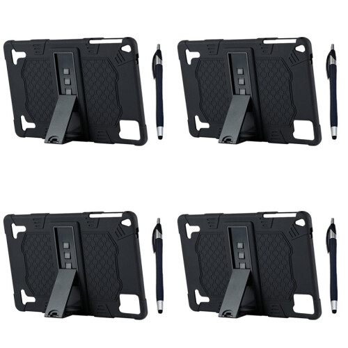4pcs 10.1 Inch Tablet Case Silicone Case Tablet Stand Universal Tablet Case Adjustable Stand with Capacitive Pen
