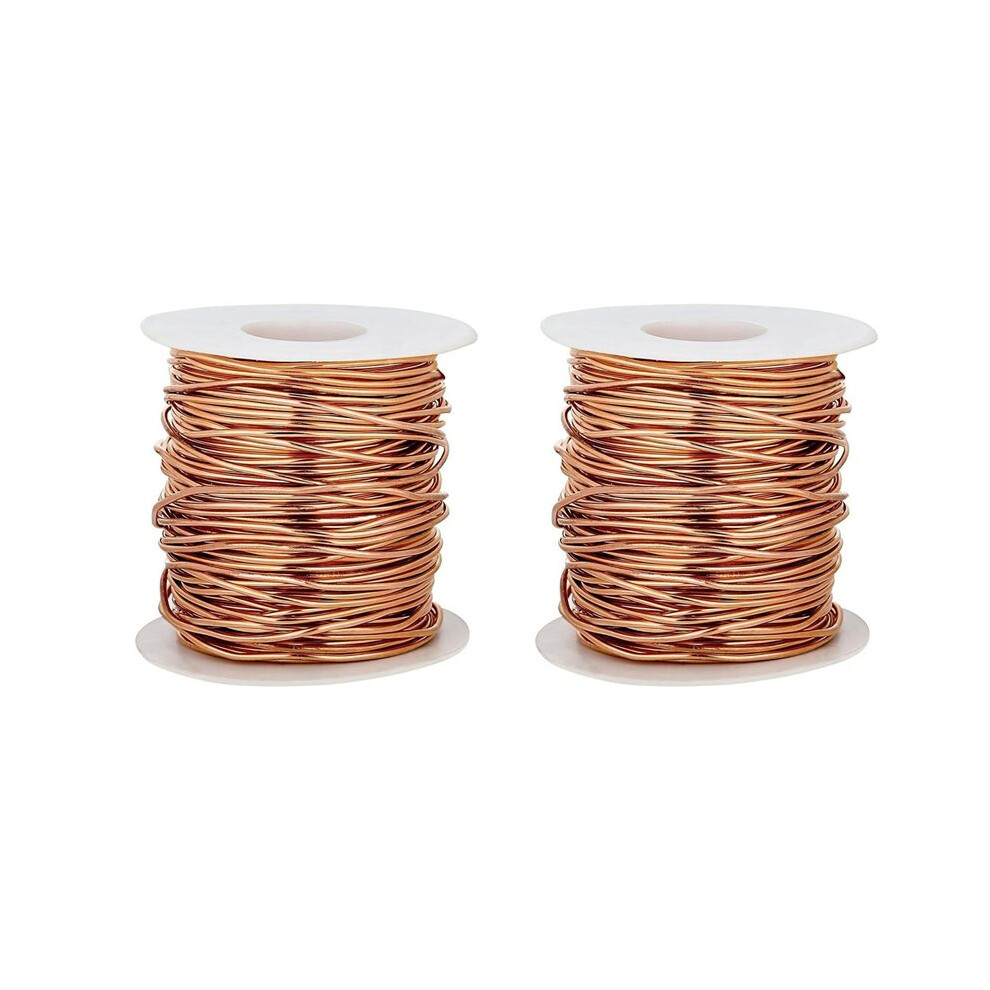 2X 99.9% Dead Soft Copper Wire, 18 Gauge/ 1 Mm Diameter, 213 Feet/ 65 M, 1 Pound Spool Pure Copper Wire 6032956446100