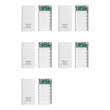 5X 18650 Batterij Power Bank Doos 5V 2.1A Lcd-Scherm 20000 Mah Power Board voor 6X18650 Batterij DIY Powerbank Case (Wit)