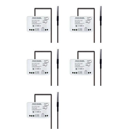 5X Tuya  Zigbee  with Temperature Sensor Passive Dry Contact Zigbee Relay Work with Home Assistant  7-32V