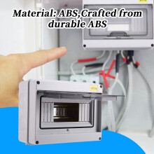 3X IP65 Mcb-Onderbrekerdoos Distributiebeschermingsdoos ABS-Vermogenselektronica DIN-Railbehuizing voor Stroomonderbreker HT-8-Weg