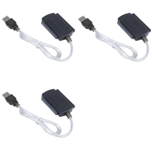 3X USB 2.03.52.5 IDE  Hard Disk Drive HDD Converter Cable Adapter Black