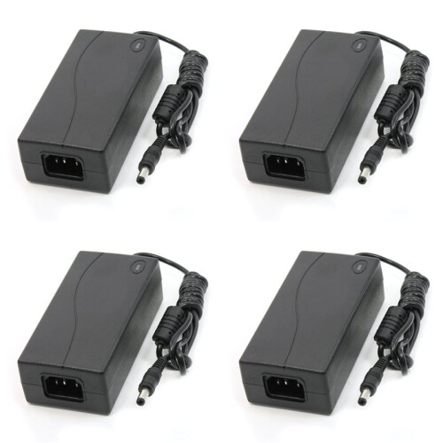 4X Input AC 100-240V 50/60Hz Output  12V 4A Power Adapter Black 1