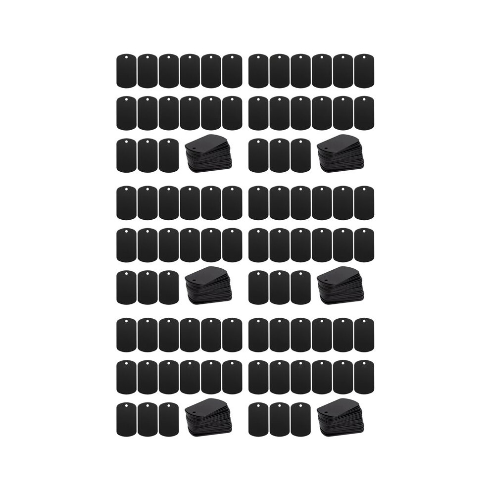 300 Pcs Metal Stamping Blanks Black For Stamping, Engraving Blanks Aluminum Stamping Blanks Keychain Blank Dog Tag 6031666999326