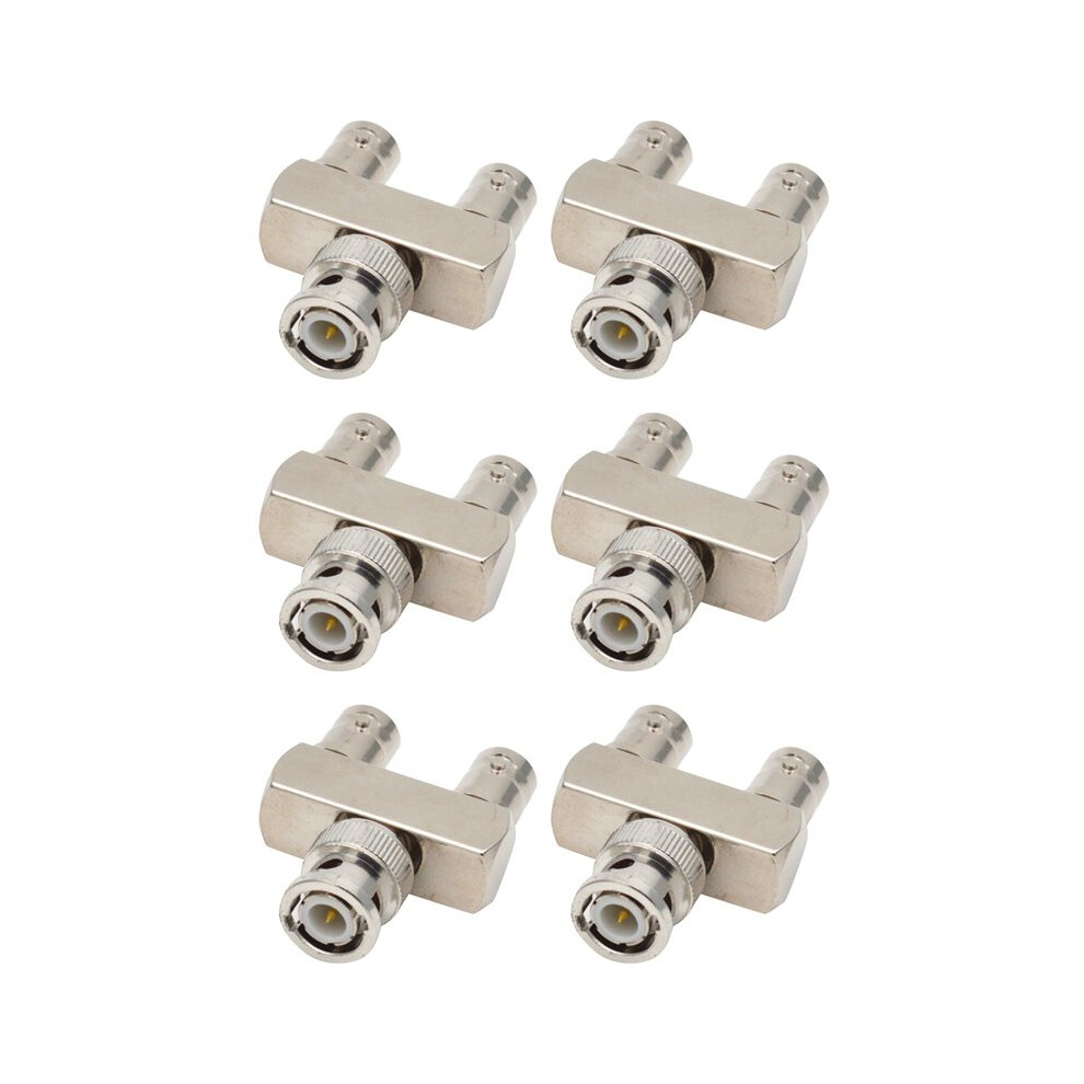 6X Pure Copper Connector Bnc Three-Way One Male To Two Female Y-Type Bnc Male To Female Bnc-Jkk Rf Adapter 6031929410018