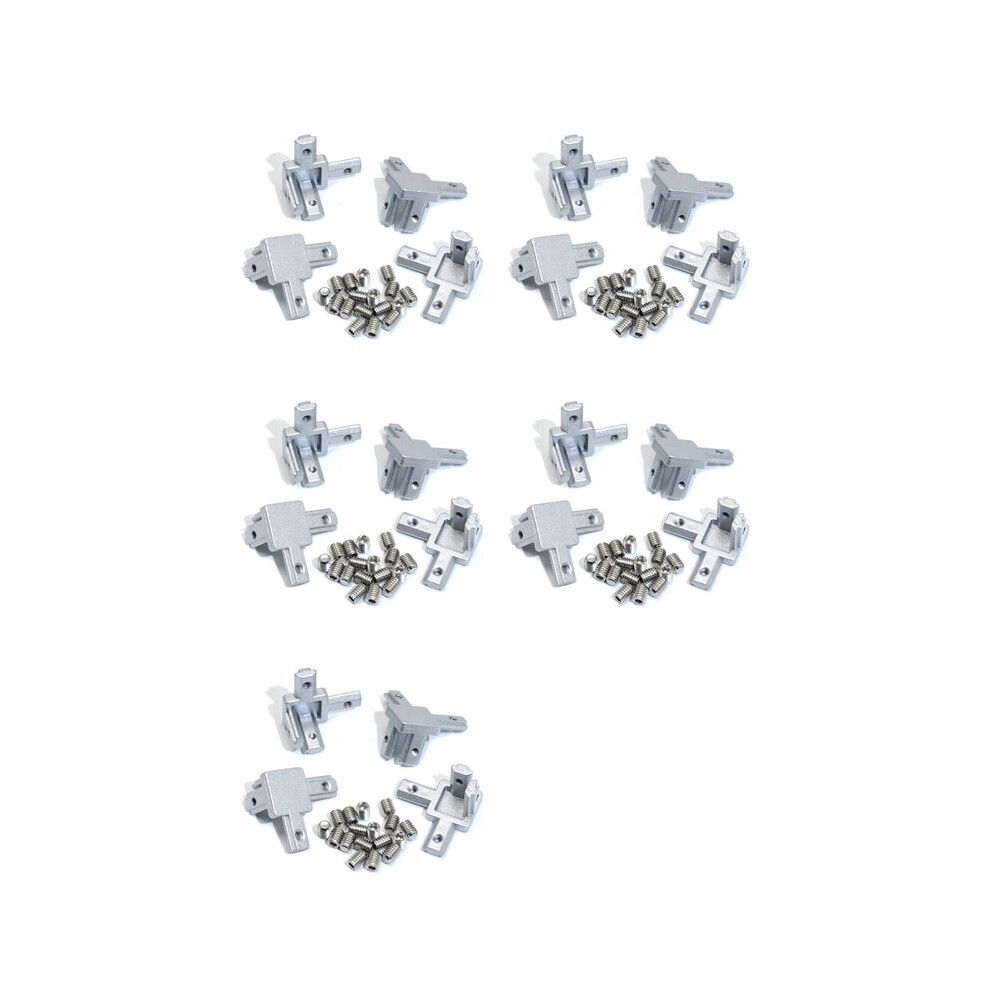 20Pc 2020 Series 3Way End Corner Bracket Connector For European Standard 6Mm T Slot 20 X 20Mm Aluminum Extrusion Profile 6034079227444