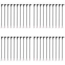 (40 Stück) Ersatz 3,5 mm X 1,35 mm 90 Grad Rechtwinkliger  Power Netzstecker, Buchse auf Blanken Draht, Offenes Ende, Pigtail