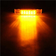 4szt. 4-Calowy Bursztynowy LED Light 12V Sealed Utility Strip Bar Lights 6LED RV Marine Boat
