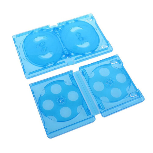 3X CD Storage Box 10-Piece Pack CD Case Plastic Double-Sided CD Storage Car CD Case Thickened DVD Case, 2
