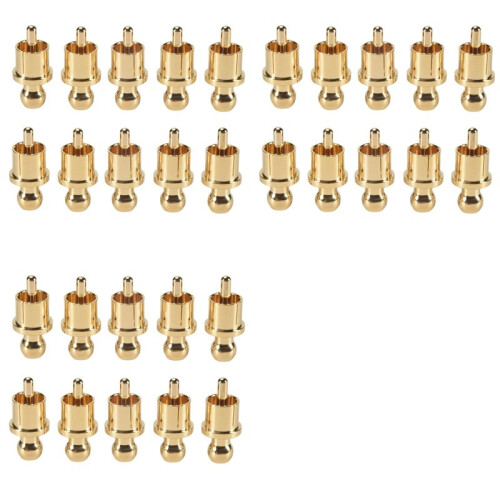 30Pcs Gold Plated RCA Plug Cap Short-Circuit Socket, Phono Connector RCA Shielding Jack Socket Protect Cover Caps