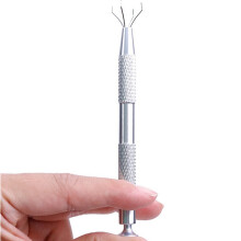 2X 4 Jaw Pick Tool 4 Jaw Gripper para IC Chip Componente Eletrônico Prego Parafuso Ferramenta de Mão Prata