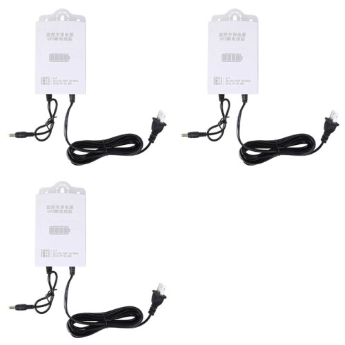 3X 12V-2A Uninterruptible Power Supply for WiFi, Modem, Security Camera  UPS Battery Backup Protector US PLUG 1