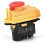 2X YH02-A Electromagnetic  250V 16A 4PIN Start Push Button for Machine Tool Equipment Waterproof 3