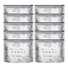10Pack Aluminum Foil Storage Bags Leakproof Doublelock Seal Reusable Zip Lock Food Bags for Grilling Freezer