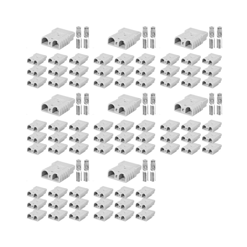 80Pcs For Anderson Style Plug Connectors Power Tool 50A 12-24V 6Awg Double Pole With Copper Contact Power Connectors 6031070609170