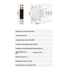 2X -3R Voltmètre Triphasé à LED Affichage Numérique Compteur de Tension Modulaire 80-500VAC Rail Din V1 V2 V3