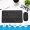 2X Ultra-Thin Silent Wireless  Keyboard and Mouse Set Suitable for Tablet Notebook  Keyboard Black 9