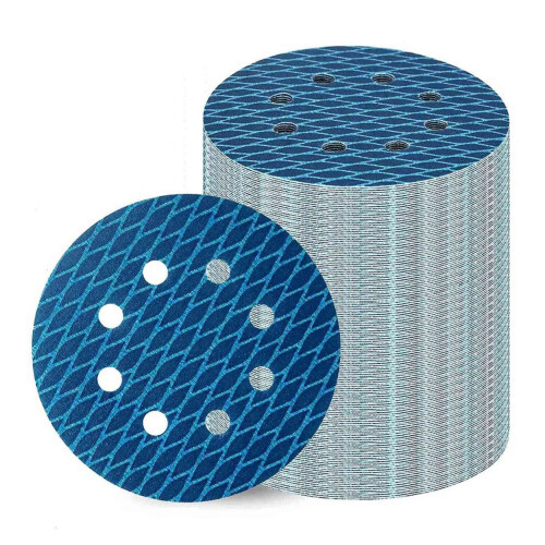 210 Peças Lixadeira Orbital Lixa Disco de Lixa de 5 Polegadas e 8 Furos Lixa Grão 320 para Discos de Lixa Losango Antibloqueio 1