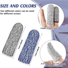 80 Pcs Finger Cots Cut Resistant Protector Anti Cut Fingertips Finger Sleeve Reusable Finger Covers Thumb Finger