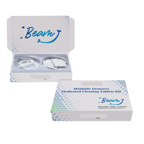 FastActing Denture Cleaning Tablets for Silicone Dentures, Gentle Quick Dissolve Formula, 2PC Set