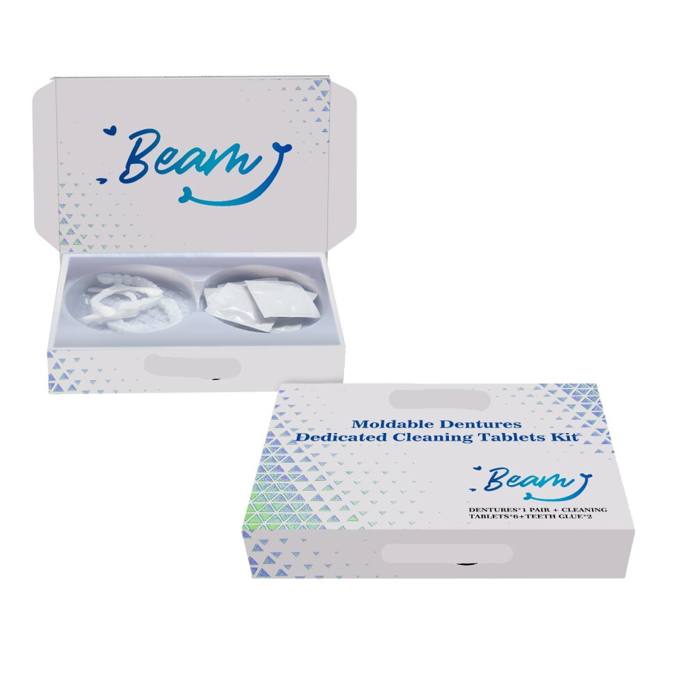 FastActing Denture Cleaning Tablets for Silicone Dentures, Gentle Quick Dissolve Formula, 2PC Set