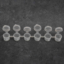 40 Strips/240 Pots 3Ml Empty Paint Strips Paint Cup Pots Plastic for Classrooms Schools Painting Arts Crafts Supplies
