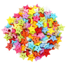 200Pcs Sewing Buttons with Two Hole Colorful Star Buttons-15mm