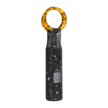 Stylish Designed Wine Gift Bag With bright Crystal-Black