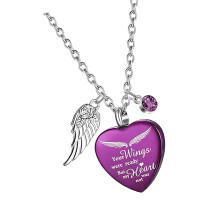 Memorial Jewelry Urn Necklace Memorial Jewelry For-Purple
