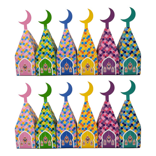 12Pcs Middle Eastern Party Treat Holder Mosque Shaped Candy-2