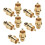 30Pcs Gold Plated RCA Plug Cap Short-Circuit Socket, Phono Connector RCA Shielding Jack Socket Protect Cover Caps 3