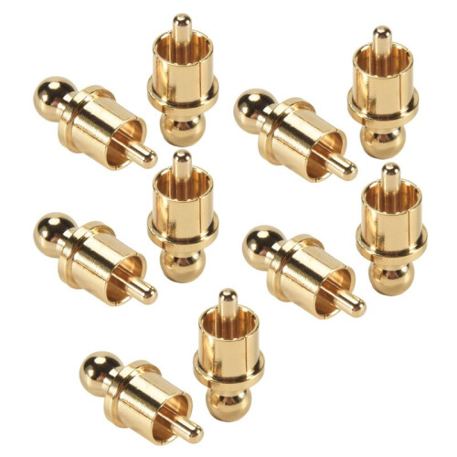 30Pcs Gold Plated RCA Plug Cap Short-Circuit Socket, Phono Connector RCA Shielding Jack Socket Protect Cover Caps 2