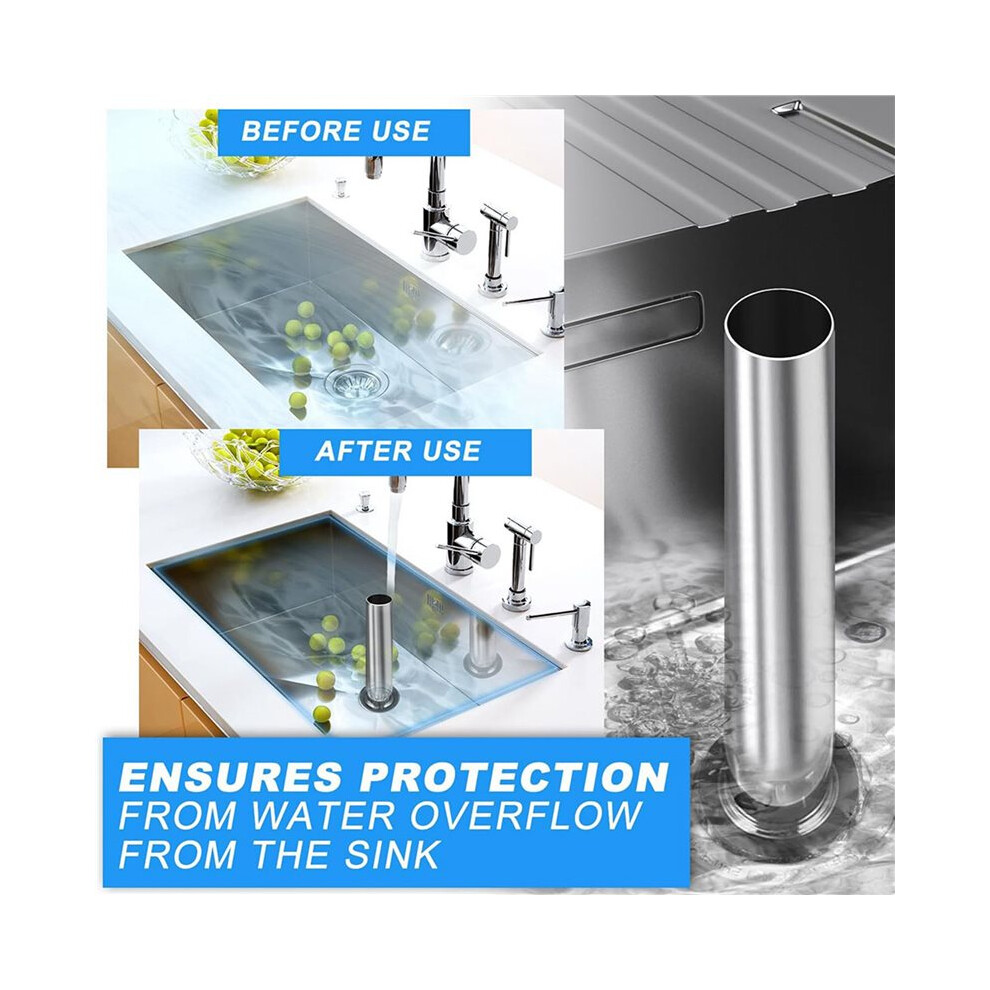 4 Pcs Bar Sink Overflow Pipe 7.48 Inches Sink Strainer Pipe Sink Drain Tube For Holes Pipe Stopper Bathroom Pipes 6031061436853