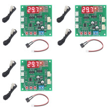 3X 2 Kanaals 4 Draads 12V 24V 48V PWM Motor Fan Speed Controller Digitale Display Gouverneur Temperatuurregeling