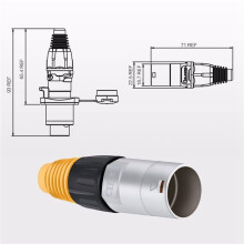 30PCS RJ45 Waterdichte Paneelconnector, Cat5E Ethernet-Aansluiting, Metalen Ethernet-Kabelconnector voor Industrieel Thuisnetwerk