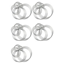 100 Stück Metall Traum Fänger Ringe Reifen Stahl Handwerk Silber Ringe für Kunst Handwerk, Makramee und Andere DIY Projekte in 5 Größen